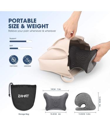 ZAMAT Neck and Shoulder Relaxer with Magnetic Therapy Pillowcase - Pain Relief Cervical Traction Device for TMJ, Headache, Muscle Tension - Grey - Buy Online on GoSupps.com