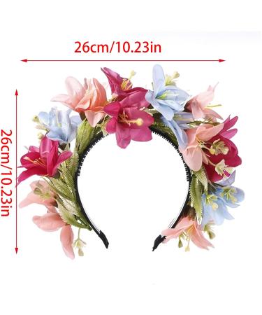 amangul Flower Headbands Women Bride Flower Crown For Wedding Party Supply Floral Garlands Crown Hair Wreath Floral Headbands(White) - Buy Online on GoSupps.com