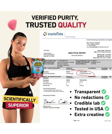 WILD GAINZ Creatine Monohydrate Gummies Bundle Strawberry & Lemon | 5000mg Sugar-Free Vegan Non-GMO Gluten-Free | Supports Muscle Growth Strength & Focus | Made in USA 270 Total Chews - Buy Online on GoSupps.com