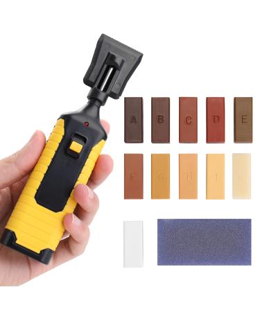 Home Household Laminate Repairing Kit Floor Repairs Kit DIY Multifunctional Wood Board Repairs Tool Kit Wooden Floor Scratches Mending Utility Tool Kit with 11 Wax Blocks