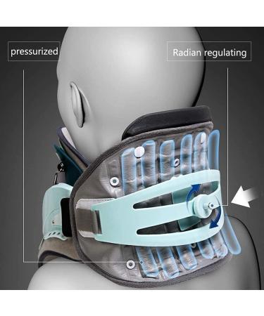 PEPDRO Cervical Collar - Medical Neck Traction Device with 6 Air Columns & Adjustable Tension for Pain Relief - Buy Online on GoSupps.com
