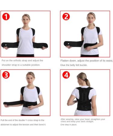 Back Support Back Brace Lumbar Support Shoulder Posture Corrector Scoliosis Back Brace Full Back Support Belt Adjustable Back Support Belt(Large) Large Black - Buy Online on GoSupps.com