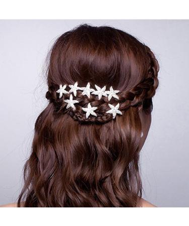 6pcs U Shape Starfish Hair Pins | Elegant Wedding Party Accessory - International Shipping - Buy Online on GoSupps.com