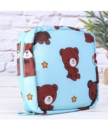 Gleavi Brown Bear Cosmetic Organizer Bag for Women - Makeup Storage & Coin Holder - Multi-Purpose Travel Pouch - Buy Online on GoSupps.com