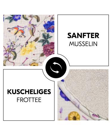 Buy Hauck Topper & Towel for Changing Padding - Breathable Muslin & Terry Fabric Washable at 60 C - Ideal for Baby Girls - Compatible with Hauck Clean Baby Wrap (Beige Floral) - Buy Online on GoSupps.com