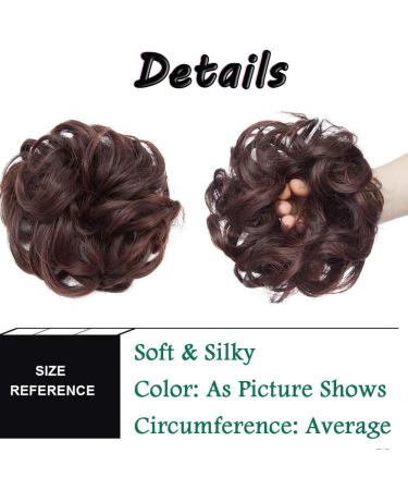 SEGO Hair Part Hair Tie Extensions - Curly Bun & Messy Updos | Natural Black & Dark Golden Brown - 30g - Buy Online on GoSupps.com
