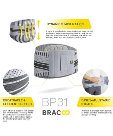 Bracoo BP31 Low Back Fulcrum Wrap - Medium | Pain Relief & Support | International Shipping - Buy Online on GoSupps.com