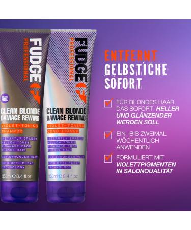 Fudge Clean Blonde Damage Rewind Violet-Toning Conditioner 1000ml - Best International Shipping eCommerce - Buy Online on GoSupps.com