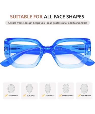 Eyekepper Large Frame Reading Glasses for Women - Stylish +2.50 Diopters | Fashionable Blue Readers - Shop Internationally - Buy Online on GoSupps.com
