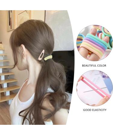 100 Elastic Hair Bands 10 Hairpins Girl Hair Bands Hair Elastic Bands Cotton Hair Bands Hair Tie Hair Bands Ponytail Hair Bands - Buy Online on GoSupps.com