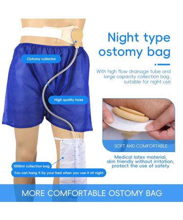 Buy Reusable Colostomy Bags | Drainable Pouches for Ileostomy Stoma Care | Portable Urine Collection System | Non-Irritating Ostomy Supplies for Elderly & Men (1000ml - Buy Online on GoSupps.com