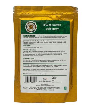 Brahmi Leaf Powder 114g Natural & Chemical-Free Herbal Powder | THE GREEN HERBS - Bacopa Monnieri for Health & Wellness - Buy Online on GoSupps.com