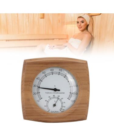 Handmade Cedar Wood Sauna Room Hygrometer | 2-in-1 Thermo Hygrometer with Clear Scale for Accurate Temperature & Humidity Measurement - Buy Online on GoSupps.com