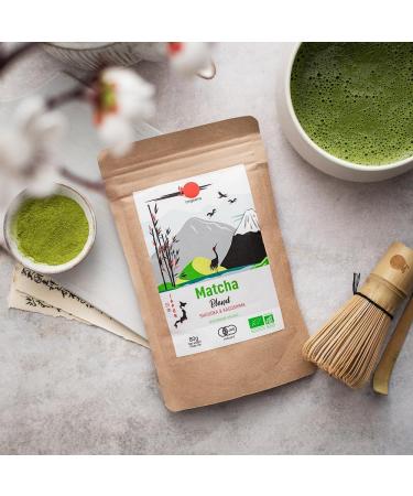 ORIGEENS Organic Japanese Matcha Tea - Blend from Shizuoka and Kagoshima - Organic Matcha Green Tea Powder - Matcha Powder 80g Bag - Buy Online on GoSupps.com