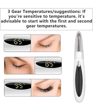 LINXINS Heated Eyelash Curler Portable Heated Lash Curler 24H Long Lasting Intelligent Power Off Electric Heated Eyelash Curler Rechargeable Quick Heating Eyelash Curlers with Eyelash Comb White - Buy Online on GoSupps.com