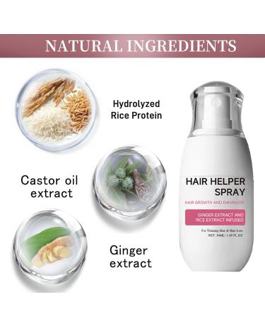 Hair Helper Spray 2024 New Rice Nutri Spray For All Hair Types (3 pcs) - Buy Online on GoSupps.com