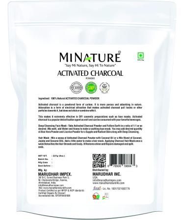 mi Nature Activated Charcoal Powder | 227g (8oz) | Teeth Whitening & Facial Mask | Skin Care - Buy Online on GoSupps.com