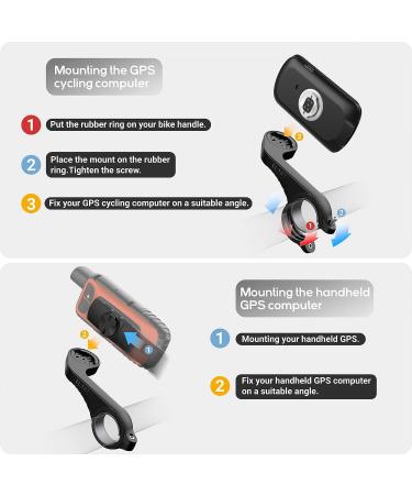 TUSITA Extended Front Bike Mount for Garmin Edge GPS | Compatible with Handheld Devices | 25.4mm & 31.8mm Handlebar - Buy Online on GoSupps.com