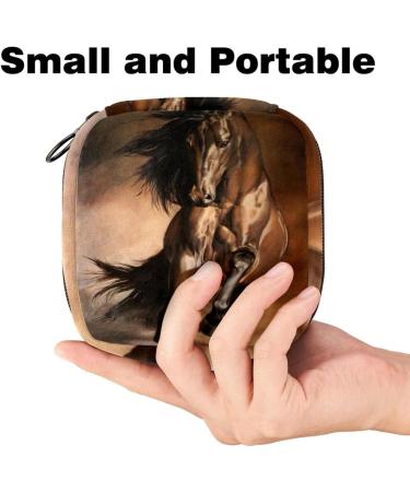 Womens Napkin Storage Bag - 3D Running Horse | Portable Menstrual Cup & Tape Storage | Perfect for Teens & Women - Buy Online on GoSupps.com