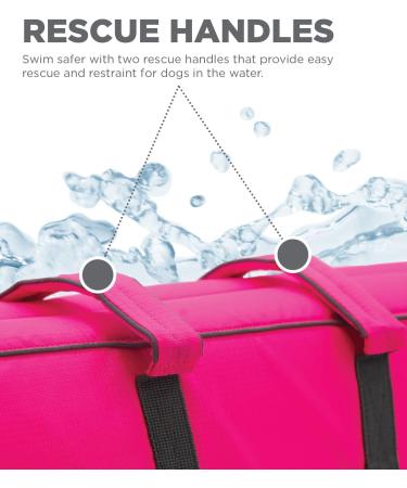Outward Hound Granby Splash Pink Dog Life Jacket - Large - Buy Online on GoSupps.com