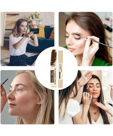 Eyebrow Makeup Pen Eyebrow Cream Pen Smudge-proof Double Head Makeup Brow Pencil Waterproof Eyebrow Care Pen for Home Dating Travel Hotel Light Brown - Buy Online on GoSupps.com