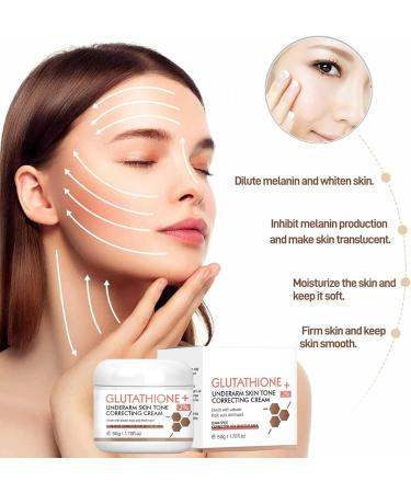 Glutathione Face Cream - Even Skin Tone Face Cream - Kojic Acid Face Cream - Sensitive Moisturising Cream - Face Moisturiser Cream - Anti Wrinkle Anti Aging Skin Tone Correcting (50g) - Buy Online on GoSupps.com