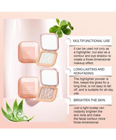 Bestvisse Highlighting Powder for Makeup - Long Lasting Highlighter Palette for Face - Buy Online on GoSupps.com