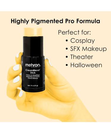 Mehron Camblend Stick | Face & Body Painting Creamy Makeup | Pastel Yellow 21g | International Shipping Available - Buy Online on GoSupps.com