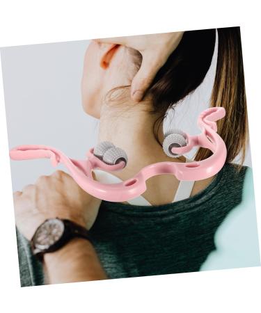 Subsofan Neck Massage Roller - 6 Wheel Kneading Device for Deep Tissue Relief | Acupuncture Tool Pink - Perfect for Neck & Shoulder Pain Relief - Buy Online on GoSupps.com