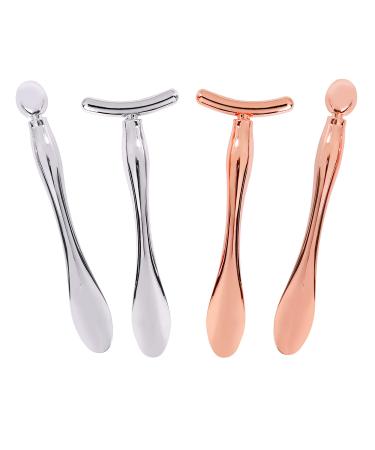 Eye Cream Applicator Eye Massage Stick Metal Facial Mask Spoon Beauty Tool for Facial Care Anti-Aging 4 Pieces - Buy Online on GoSupps.com