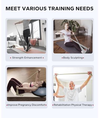 Shop HAPBEAR Resistance Bands - Best Exercise & Therapy Bands (5-30LBS) for Home Gym Yoga & Pilates - Skin-Friendly Durable & Versatile - Buy Online on GoSupps.com