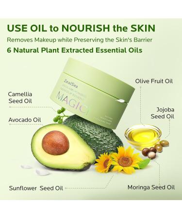 ZealSea Makeup Remover Cleansing Balm - Deep Cleaning Natural Facial Cleanser | Gentle Melting Balm for Eye Lip & Face - 3.5 Oz - Buy Online on GoSupps.com