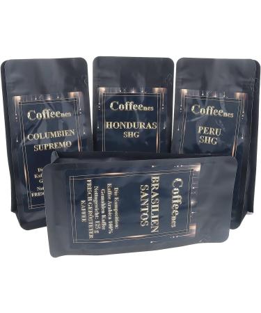 Coffeenes Ground Coffee Arabica 4 x 125 g - Ground Coffee 4 Different Flavors Box - Powdered Coffee Gift - Buy Online on GoSupps.com