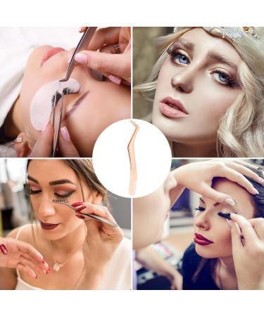 Eyelash Extension Tweezers | Stainless Steel Eyelash Appliant Tool with Comb - Pekmar Ros gold - Buy Online on GoSupps.com