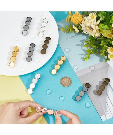 Unicrafale 20 pcs Hair Clips Set | DIY Blank Brass Hair Clips | Macaron Resin & Metal Cabochon Hair Accessories for Women - Buy Online on GoSupps.com
