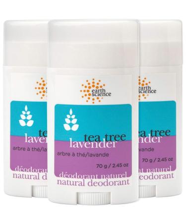 EARTH SCIENCE - Aluminum-Free Natural Lavender and Tea Tree Deodorant (3pk  2.45 oz.)