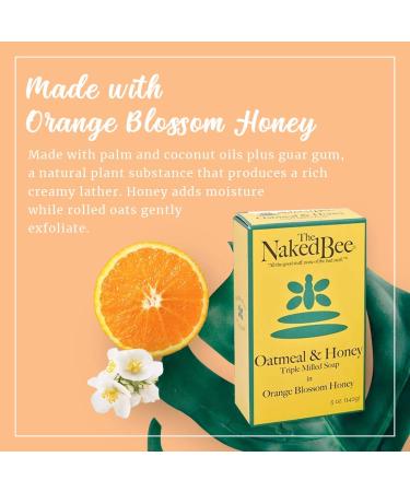 The Naked Bee Oatmeal & Honey Triple Milled Soap 5 oz 6 Pack - Orange Blossom Honey - Buy Online on GoSupps.com