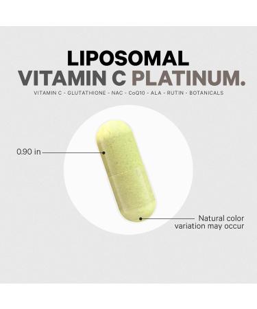 Codeage Liposomal Vitamin C+ Platinum - 1000 Mg Vitamin C Vitamins Glutathione NAC (N Acetyl Cysteine) Resveratrol CoQ10 Rutin Elderberry Quercetin Rosehip Citrus Bioflavonoids - 180 Capsules - Buy Online on GoSupps.com