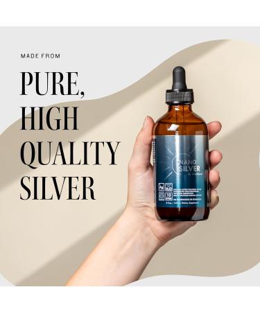 Colloidal Silver Liquid 10 PPM Bio-Active Nano Silver 8 oz Amber Glass Dropper Bottle Third-Party Tested Preservative-Free Immune Support Supplement Made in USA - Buy Online on GoSupps.com