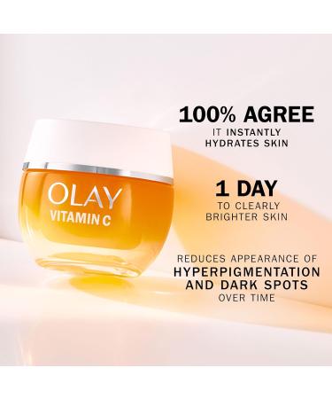 Olay Vitamin C Face Moisturiser Day Gel Cream with AHA Skincare with Niacinamide 99% Purity and Vitamin E Brightening Skin Care: Anti-Dark Spot Action Evens Hydrates Non-Greasy Non-Sticky 50ml Olay Vitamin C Day Cream 50ml - Buy Online on GoSupps.com