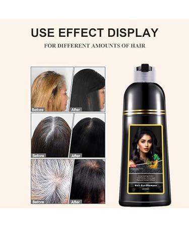Black Hair Color Black Hair Dye Shampoo For Men And Women 3 - In - 1 In Minutes Natural And Lasting Dye Dye Shampoo For Men Women - Buy Online on GoSupps.com