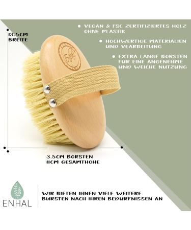Vegan Soft Touch Body Brush | 100% Natural Bristles | Eco-Friendly Dry Brush for Cellulite | Beech Wood & Sisal Fibers | Plastic-Free Massage Brush - Buy Online on GoSupps.com