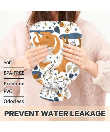 Oarencol Cute Fox Hot Water Bottle 2L - Transparent Pain Relief for Cramps & Comfort - Buy Online on GoSupps.com