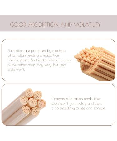 HOSSIAN 50pcs Fiber Reed Diffuser Sticks - 10inch Natural Rattan Refill Pack for Home Fragrance - Buy Online on GoSupps.com