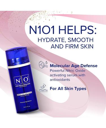 N1O1 Nitric Oxide Activating Serum | Antioxidant-Rich Hydrating Face Serum | Decreases Wrinkles, Minimizes Pores, Improves Skin Texture | 1 Fl Oz - Buy Online on GoSupps.com
