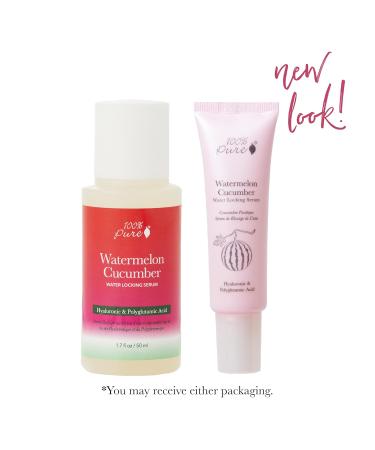 100% PURE Watermelon Cucumber Water Locking Serum for Face Moisturizing Glow Skin Care - Hyaluronic Acid Boost to Replenish Hydrate & Plump Dry Thirsty Skin Vegan - 1.7 fl oz - Buy Online on GoSupps.com