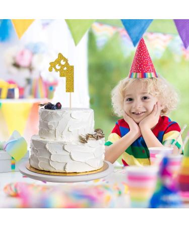 1st Birthday Cat Cupcake Toppers Gold Happy Birthday Cake Decorations for Baby Shower / Kids / Pets Birthday Party Cartoon Cat Food Dessert Picks for Girls or Boys - Buy Online on GoSupps.com