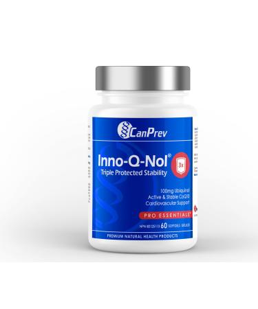 CanPrev - Inno-Q-Nol Triple Protected Stability 60 Softgels - 100mg Ubiquinol - Coenzyme Q10 (CoQ10) Natural Source - Active & Stable Co-Q10 - High Potency Antioxidant for Overall Wellness 60 count (Pack of 1)