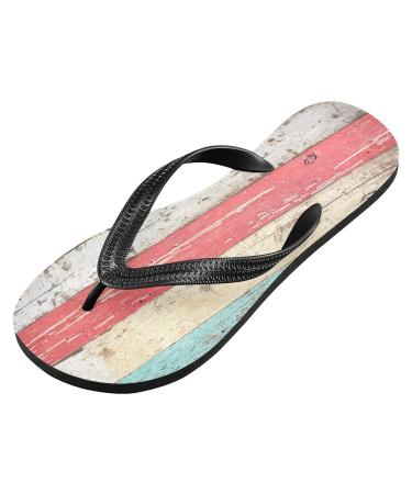 Mnsruu Vintage Wooden Board Flip Flops - XL for Home Hotel Spa & Travel | Comfortable & Stylish Footwear - Buy Online on GoSupps.com