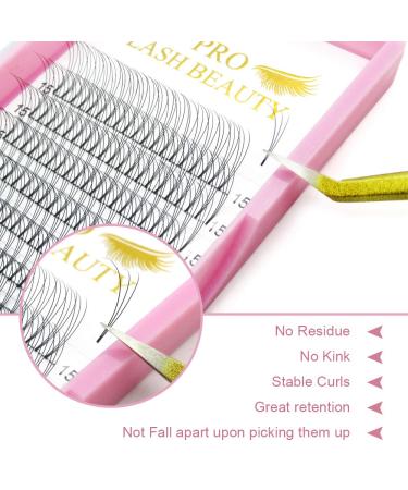 Buy 3D-D-0.10-10 Short Stem Eyelash Extensions | Volume Eyelash Fans | 0.10 D Curl | 12 Pieces Per Pack - Buy Online on GoSupps.com
